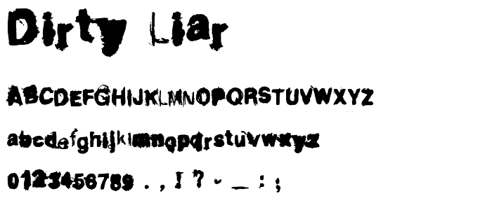 Dirty Liar font